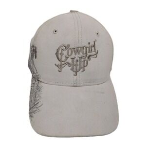 Dri Duck Cowgirl Up Beige Cap Hat Strapback Embroidered